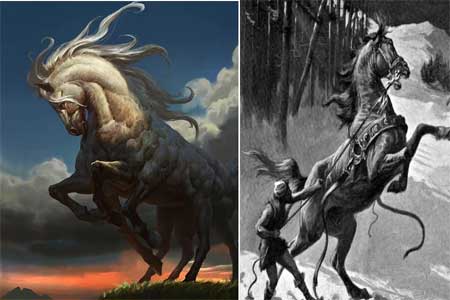 caballos de la mitología nórdica